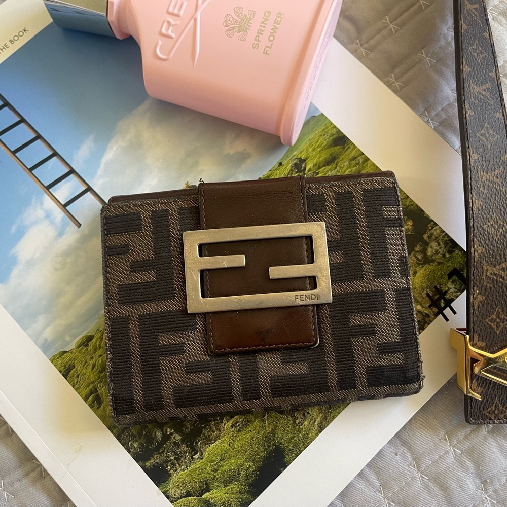 Fendi Monogram Brown and Black Wallet